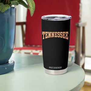Tennessee Fan Tumbler Cup Orange Retro Checkered Varsity TN State TS11 Print Your Wear