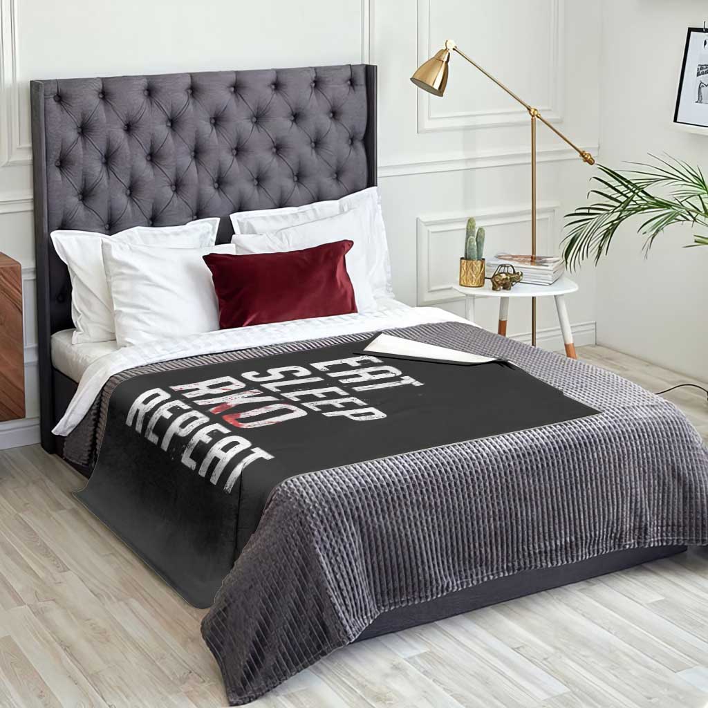 Eat Sleep RKO Repeat Throw Blanket Blood Stained TS11 Print Your Wear