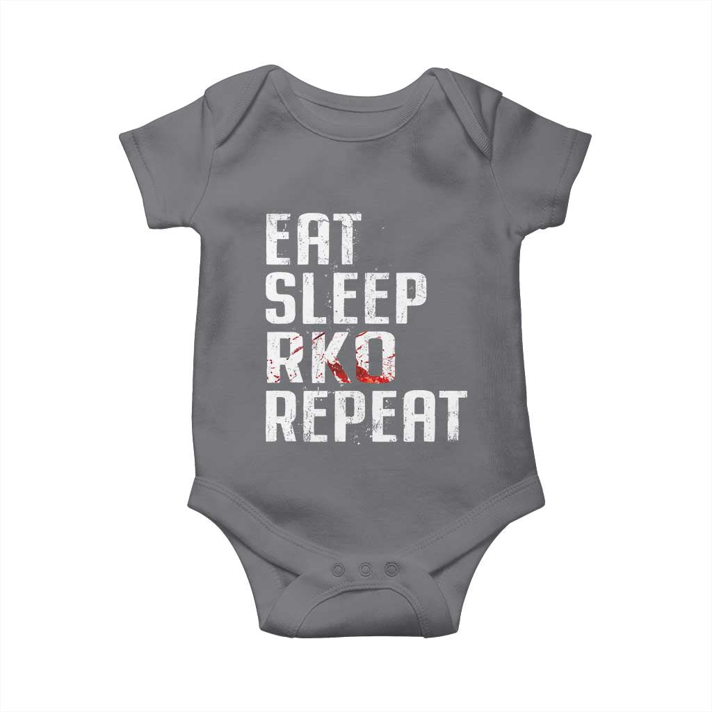 Eat Sleep RKO Repeat Baby Onesie Blood Stained TS11 Charcoal Print Your Wear