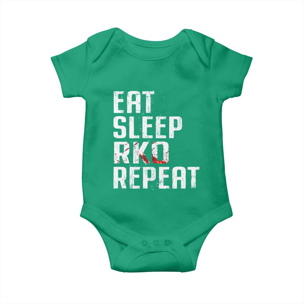 Eat Sleep RKO Repeat Baby Onesie Blood Stained TS11 Irish Green Print Your Wear