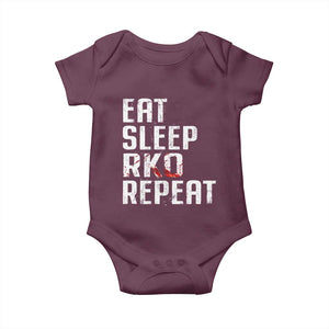 Eat Sleep RKO Repeat Baby Onesie Blood Stained TS11 Maroon Print Your Wear
