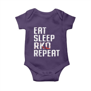 Eat Sleep RKO Repeat Baby Onesie Blood Stained TS11 Purple Print Your Wear