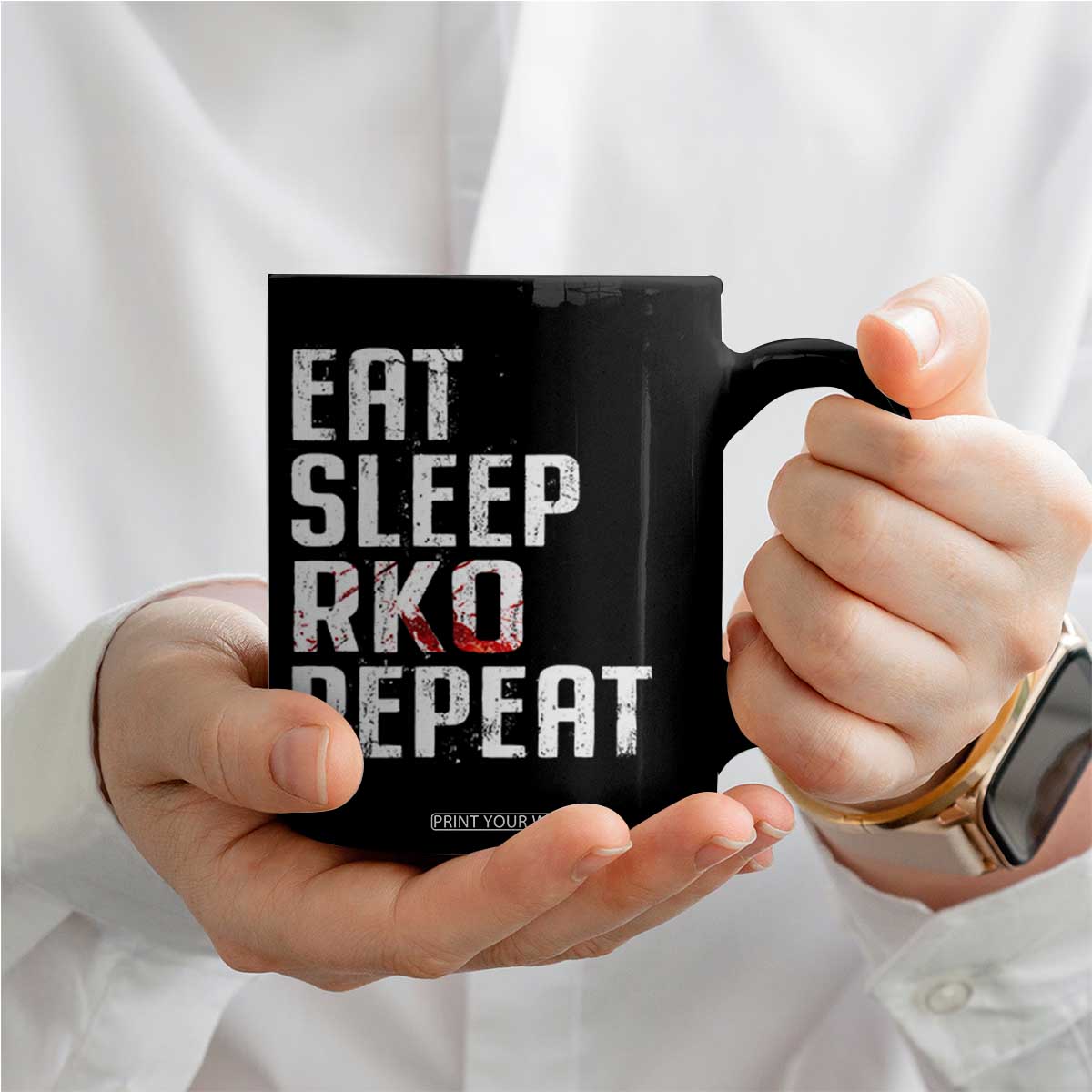 Eat Sleep RKO Repeat Coffee Mug Blood Stained TS11 Print Your Wear