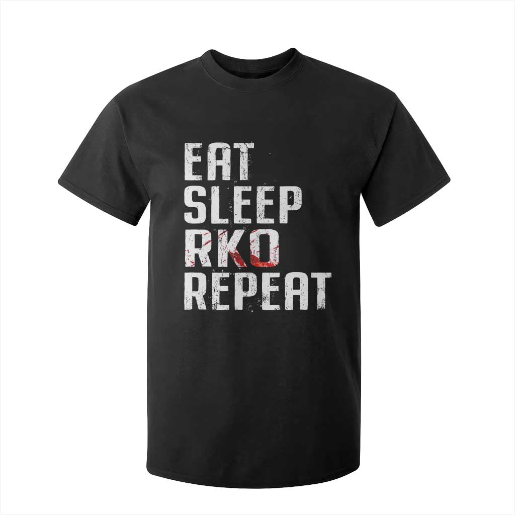 Eat Sleep RKO Repeat T Shirt For Kid Blood Stained TS11 Black Print Your Wear