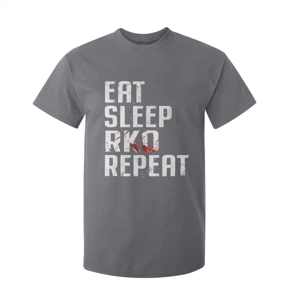 Eat Sleep RKO Repeat T Shirt For Kid Blood Stained TS11 Charcoal Print Your Wear