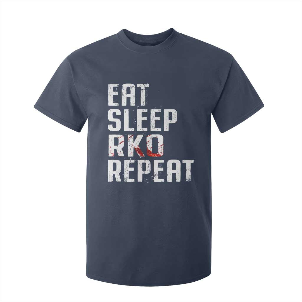 Eat Sleep RKO Repeat T Shirt For Kid Blood Stained TS11 Navy Print Your Wear