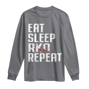 Eat Sleep RKO Repeat Long Sleeve Shirt Blood Stained TS11 Charcoal Print Your Wear