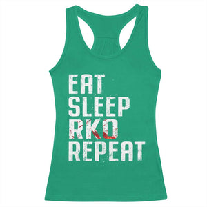 Eat Sleep RKO Repeat Racerback Tank Top Blood Stained TS11 Irish Green Print Your Wear