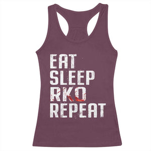 Eat Sleep RKO Repeat Racerback Tank Top Blood Stained TS11 Maroon Print Your Wear
