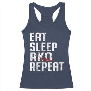 Eat Sleep RKO Repeat Racerback Tank Top Blood Stained TS11 Navy Print Your Wear