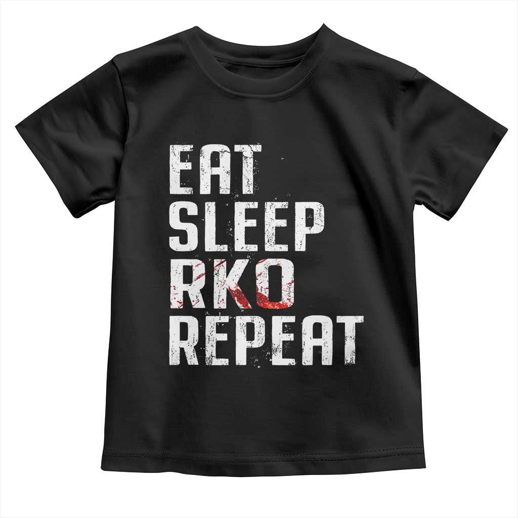 Eat Sleep RKO Repeat Toddler T Shirt Blood Stained TS11 Black Print Your Wear
