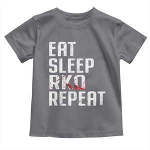 Eat Sleep RKO Repeat Toddler T Shirt Blood Stained TS11 Charcoal Print Your Wear