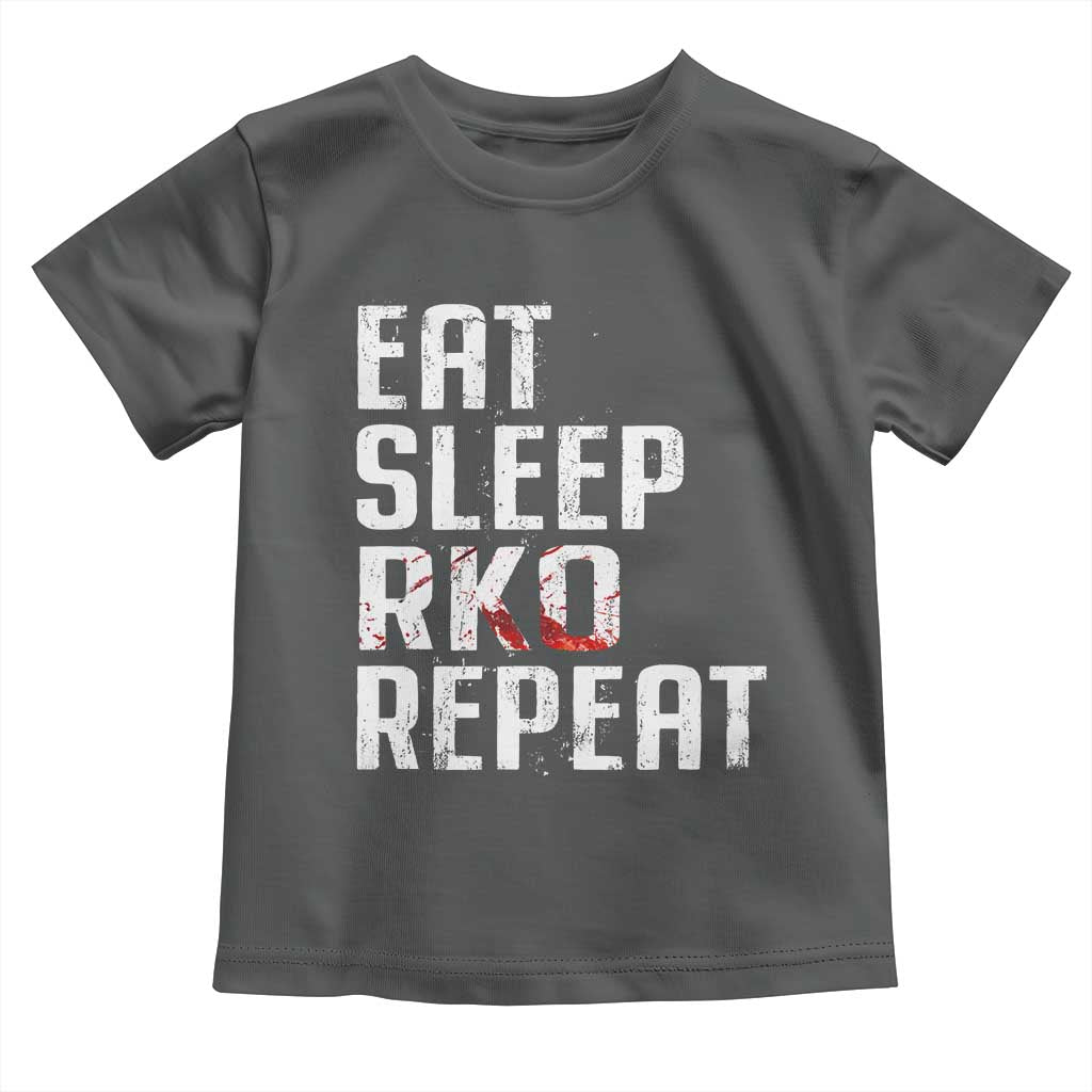 Eat Sleep RKO Repeat Toddler T Shirt Blood Stained TS11 Dark Heather Print Your Wear