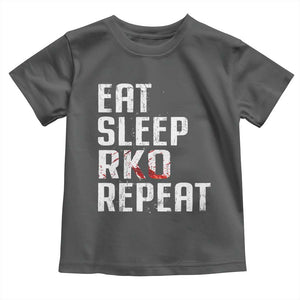 Eat Sleep RKO Repeat Toddler T Shirt Blood Stained TS11 Dark Heather Print Your Wear