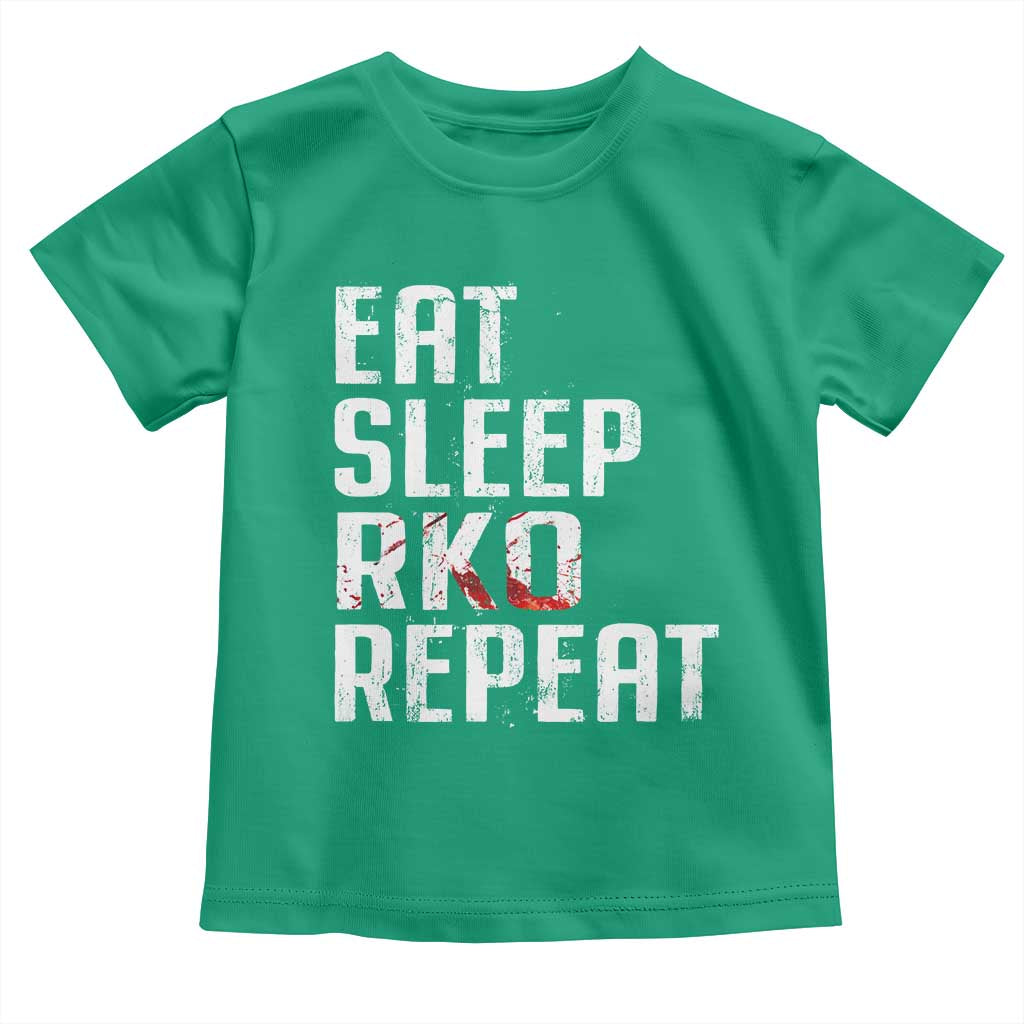 Eat Sleep RKO Repeat Toddler T Shirt Blood Stained TS11 Irish Green Print Your Wear