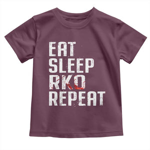 Eat Sleep RKO Repeat Toddler T Shirt Blood Stained TS11 Maroon Print Your Wear