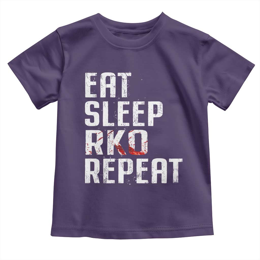 Eat Sleep RKO Repeat Toddler T Shirt Blood Stained TS11 Purple Print Your Wear