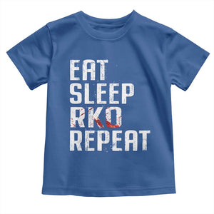 Eat Sleep RKO Repeat Toddler T Shirt Blood Stained TS11 Royal Blue Print Your Wear