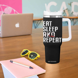 Eat Sleep RKO Repeat Tumbler With Handle Blood Stained TS11 Print Your Wear