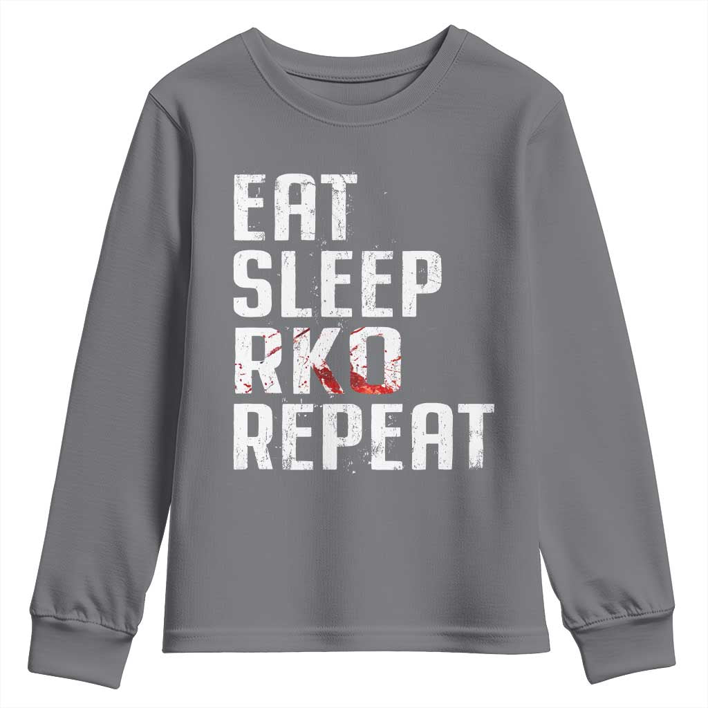 Eat Sleep RKO Repeat Youth Sweatshirt Blood Stained TS11 Charcoal Print Your Wear