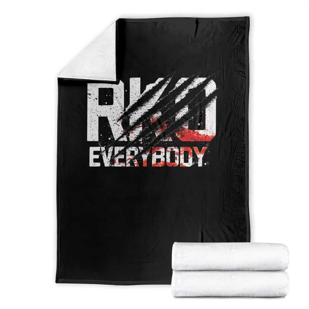 RKO Everybody Throw Blanket Grunge Blood Stained Scratch Mark TS11 Black Print Your Wear