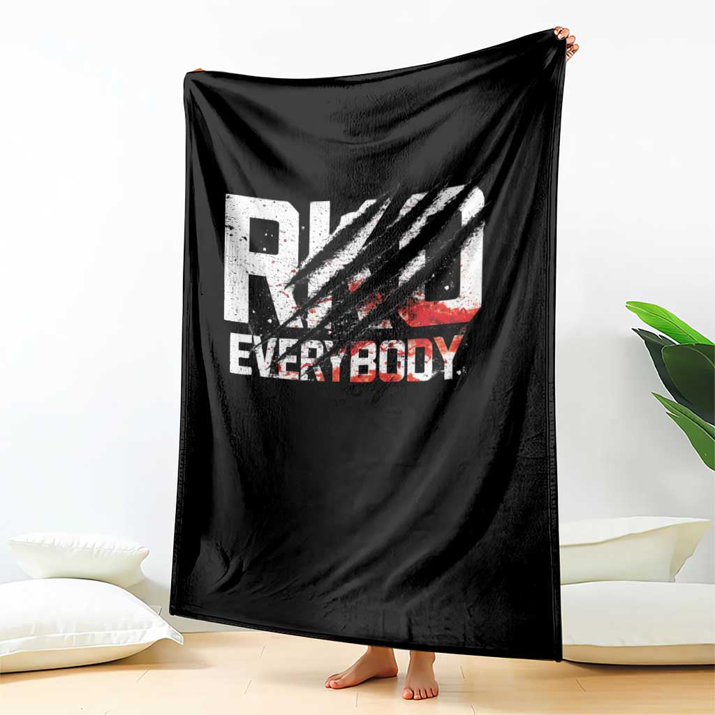 RKO Everybody Throw Blanket Grunge Blood Stained Scratch Mark TS11 Print Your Wear