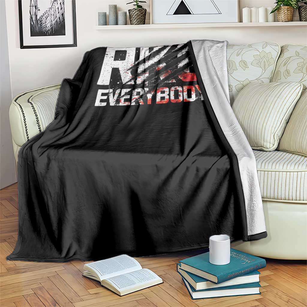 RKO Everybody Throw Blanket Grunge Blood Stained Scratch Mark TS11 Print Your Wear