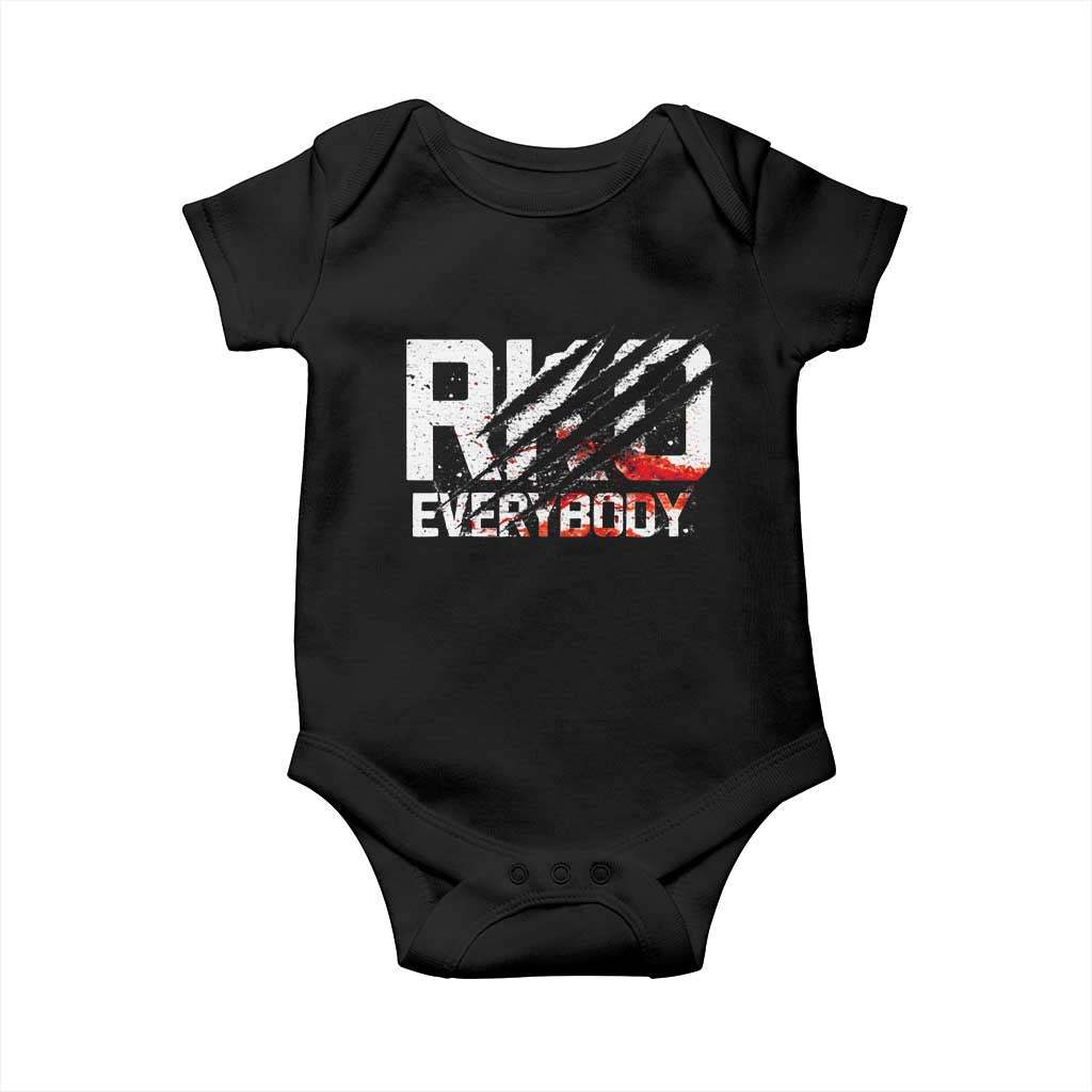 RKO Everybody Baby Onesie Grunge Blood Stained Scratch Mark TS11 Black Print Your Wear