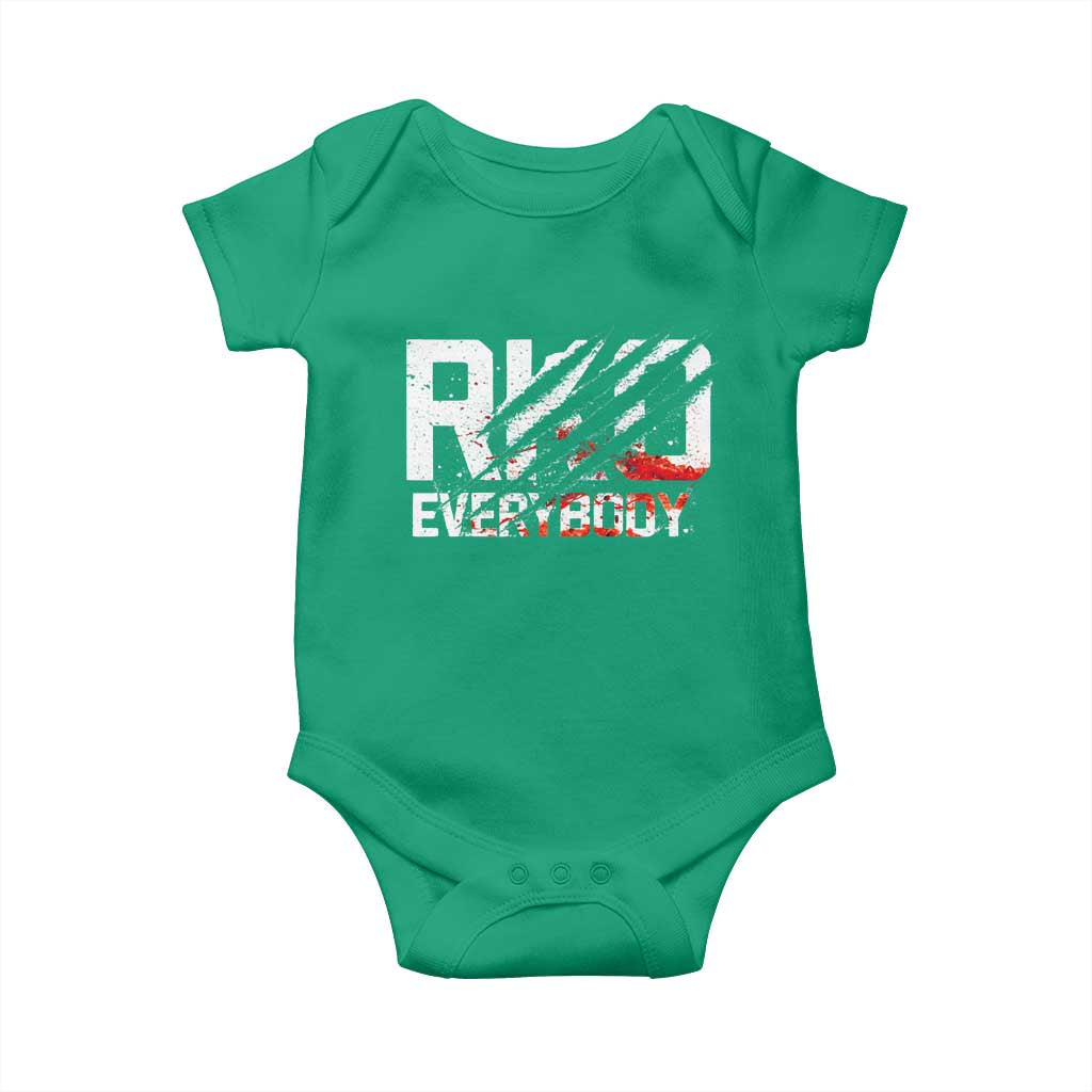 RKO Everybody Baby Onesie Grunge Blood Stained Scratch Mark TS11 Irish Green Print Your Wear