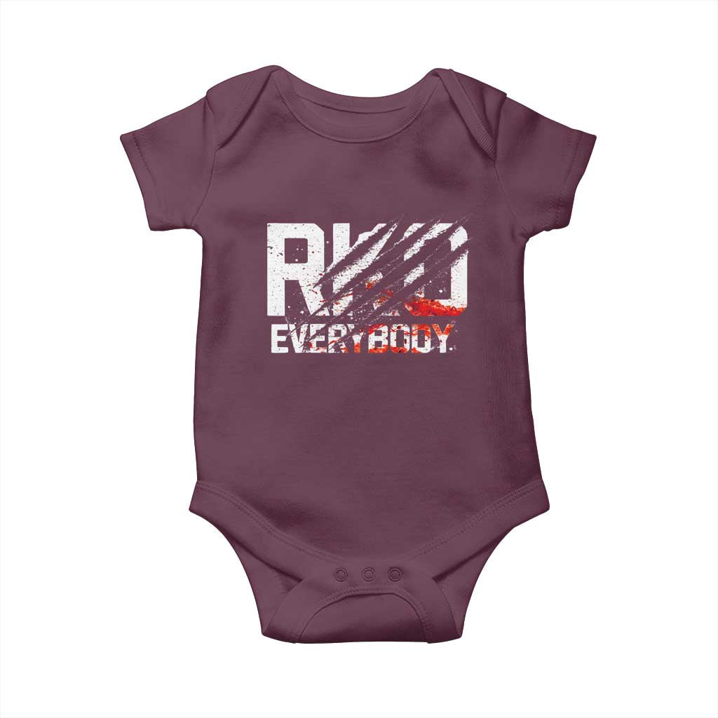 RKO Everybody Baby Onesie Grunge Blood Stained Scratch Mark TS11 Maroon Print Your Wear
