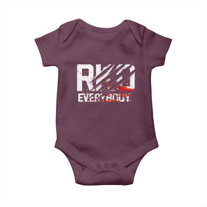 RKO Everybody Baby Onesie Grunge Blood Stained Scratch Mark TS11 Maroon Print Your Wear