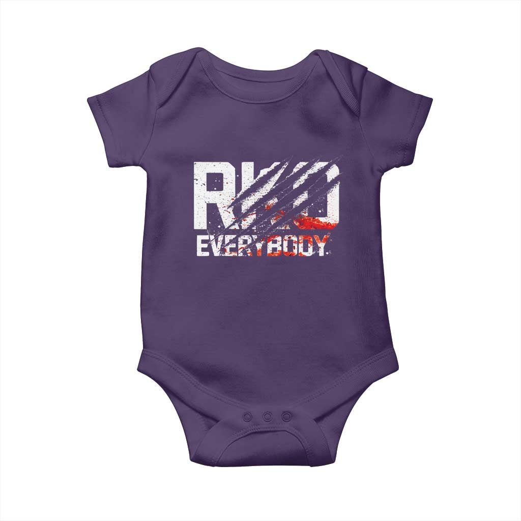 RKO Everybody Baby Onesie Grunge Blood Stained Scratch Mark TS11 Purple Print Your Wear