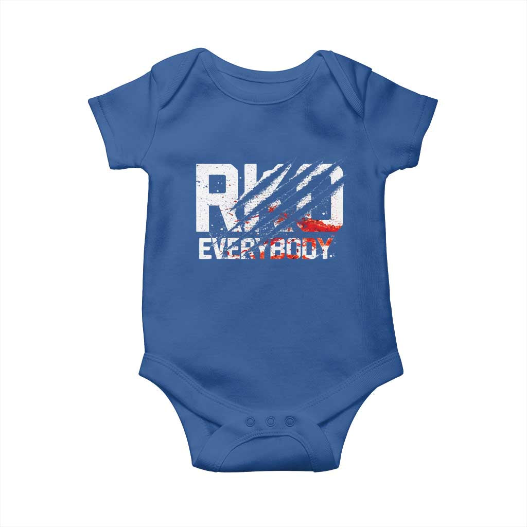 RKO Everybody Baby Onesie Grunge Blood Stained Scratch Mark TS11 Royal Blue Print Your Wear