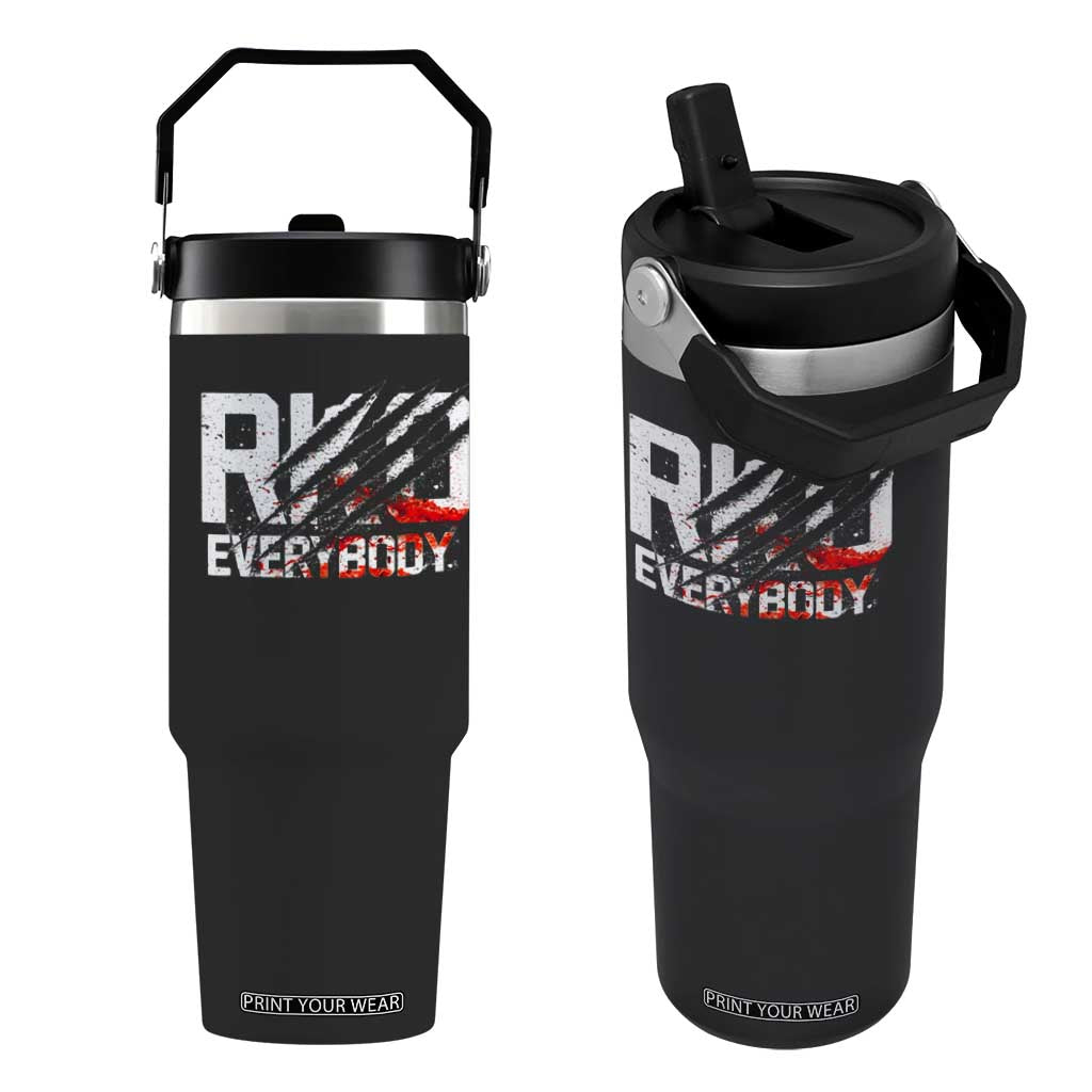 RKO Everybody Flip Straw Tumbler Grunge Blood Stained Scratch Mark TS11 One Size: 30 oz Black Print Your Wear