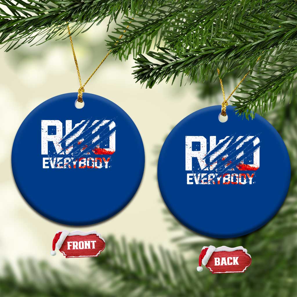 RKO Everybody Ceramic Ornament Grunge Blood Stained Scratch Mark TS11 1pc Blue Print Your Wear