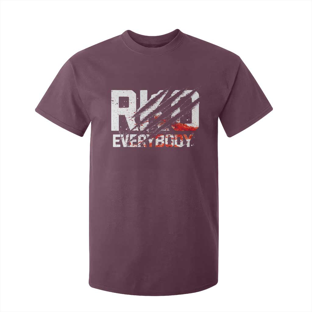 RKO Everybody T Shirt For Kid Grunge Blood Stained Scratch Mark TS11 Maroon Print Your Wear