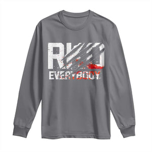 RKO Everybody Long Sleeve Shirt Grunge Blood Stained Scratch Mark TS11 Charcoal Print Your Wear