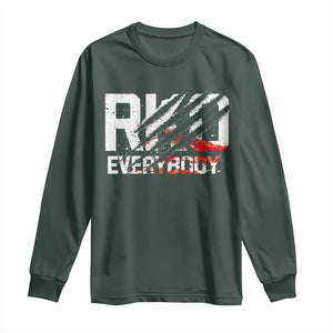 RKO Everybody Long Sleeve Shirt Grunge Blood Stained Scratch Mark TS11 Dark Forest Green Print Your Wear