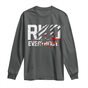 RKO Everybody Long Sleeve Shirt Grunge Blood Stained Scratch Mark TS11 Dark Heather Print Your Wear