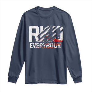 RKO Everybody Long Sleeve Shirt Grunge Blood Stained Scratch Mark TS11 Navy Print Your Wear