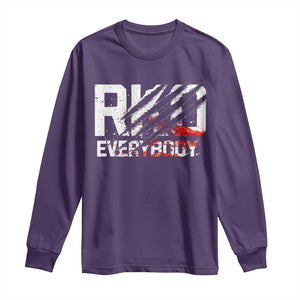 RKO Everybody Long Sleeve Shirt Grunge Blood Stained Scratch Mark TS11 Purple Print Your Wear