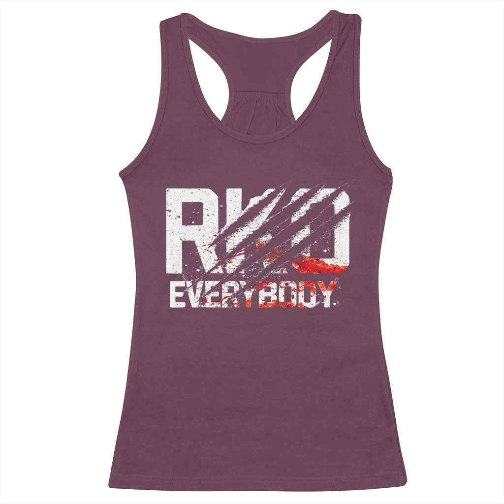 RKO Everybody Racerback Tank Top Grunge Blood Stained Scratch Mark TS11 Maroon Print Your Wear