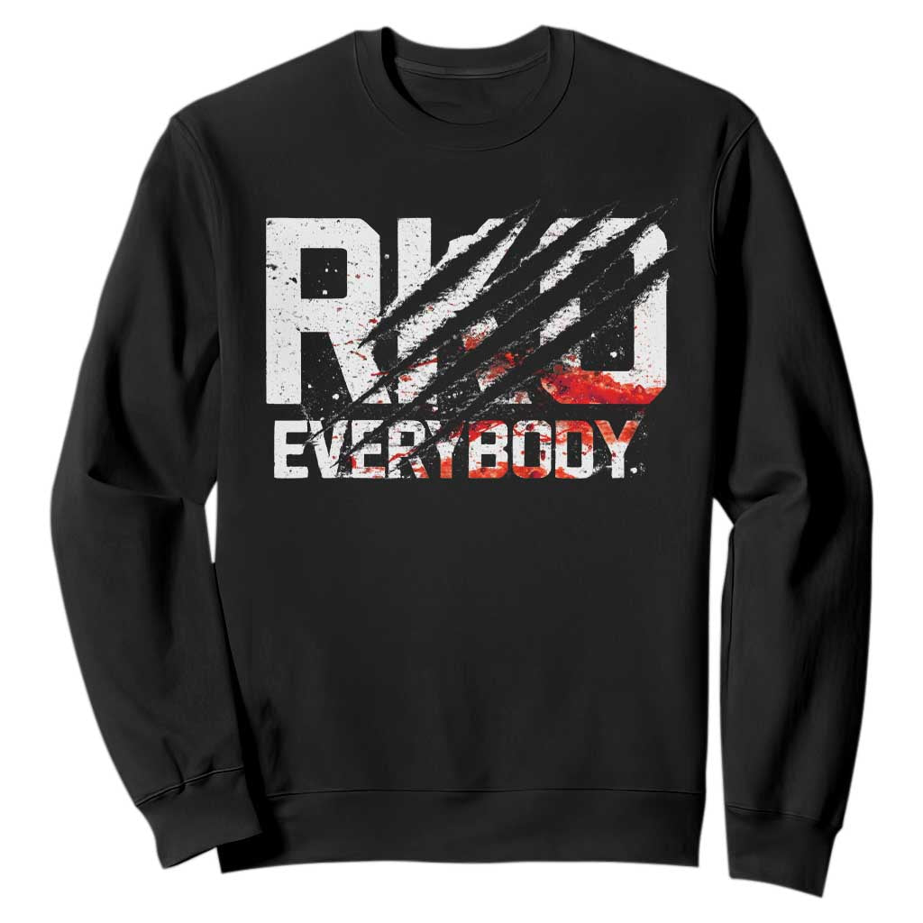 RKO Everybody Sweatshirt Grunge Blood Stained Scratch Mark TS11 Black Print Your Wear
