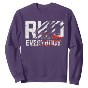 RKO Everybody Sweatshirt Grunge Blood Stained Scratch Mark TS11 Purple Print Your Wear