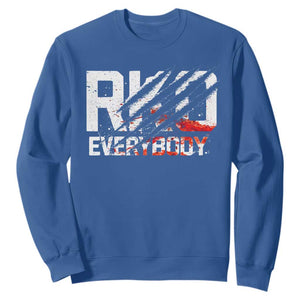 RKO Everybody Sweatshirt Grunge Blood Stained Scratch Mark TS11 Royal Blue Print Your Wear