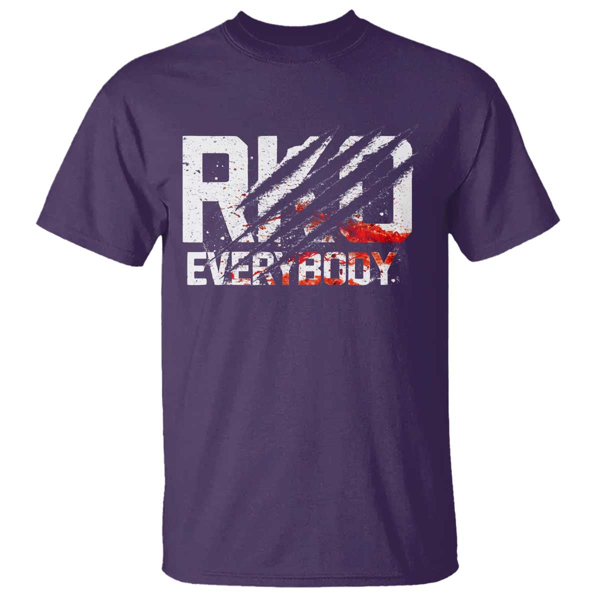 RKO Everybody T Shirt Grunge Blood Stained Scratch Mark TS11 Purple Print Your Wear