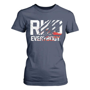 RKO Everybody T Shirt For Women - Grunge Blood Stained Scratch Mark TS11 Navy Print Your Wear