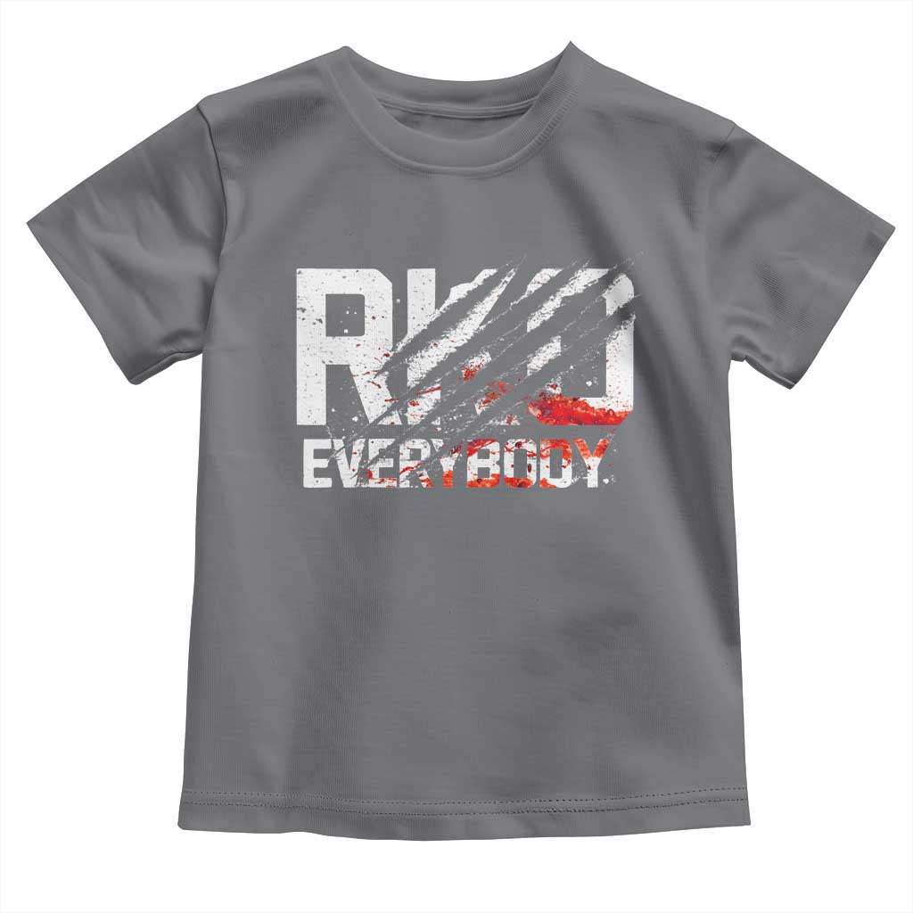 RKO Everybody Toddler T Shirt Grunge Blood Stained Scratch Mark TS11 Charcoal Print Your Wear