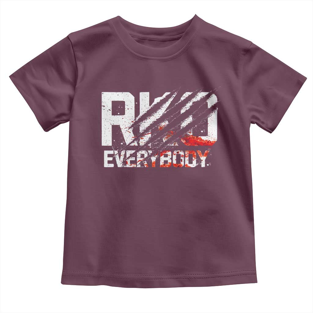RKO Everybody Toddler T Shirt Grunge Blood Stained Scratch Mark TS11 Maroon Print Your Wear
