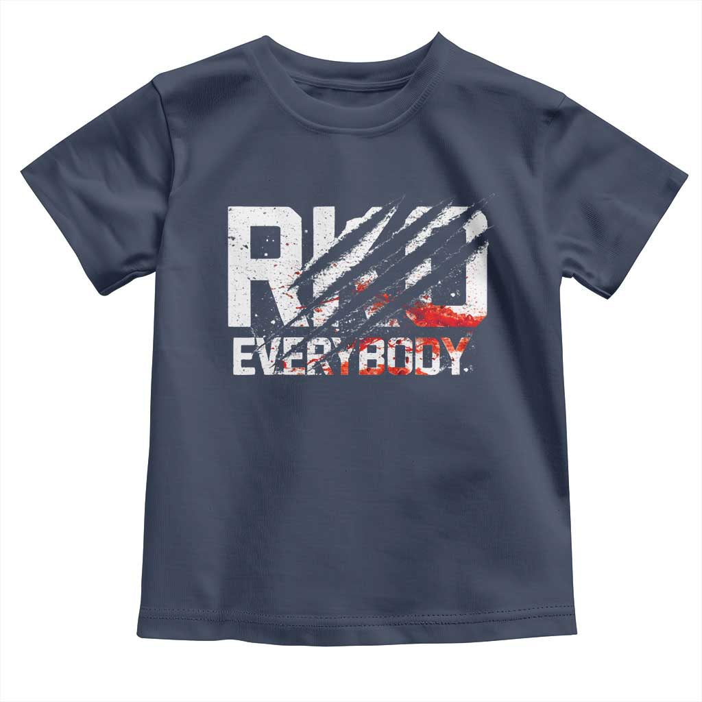 RKO Everybody Toddler T Shirt Grunge Blood Stained Scratch Mark TS11 Navy Print Your Wear